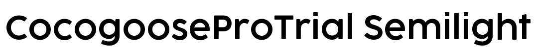 CocogooseProTrial Semilight Font Image