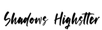 Shadows Highstter Font Image