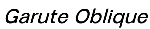 Garute Oblique Font Image