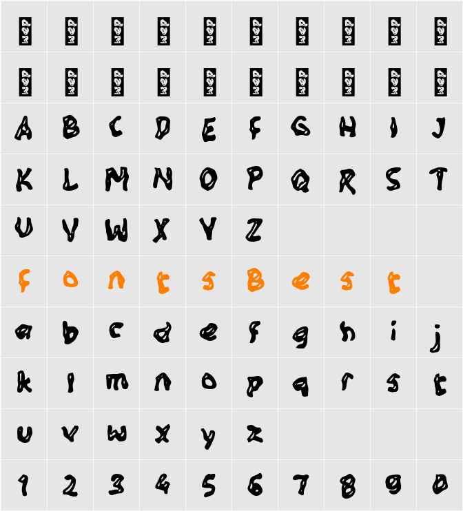 L Lenyah Character Map