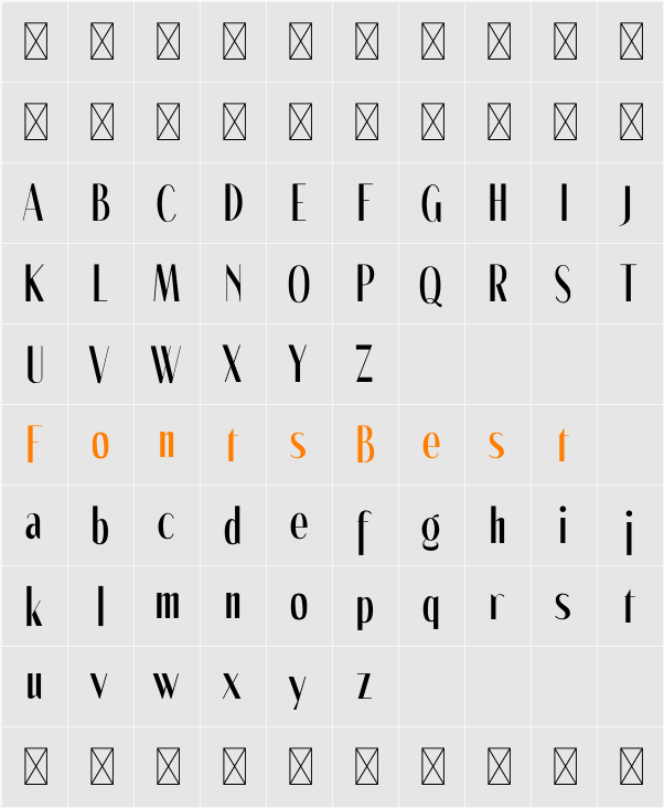 Magani Personal Used Character Map