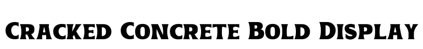 Cracked Concrete Bold Display Font Image
