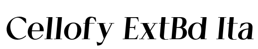 Cellofy ExtBd Ita Font Image