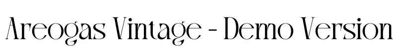 Areogas Vintage - Demo Version Font Image