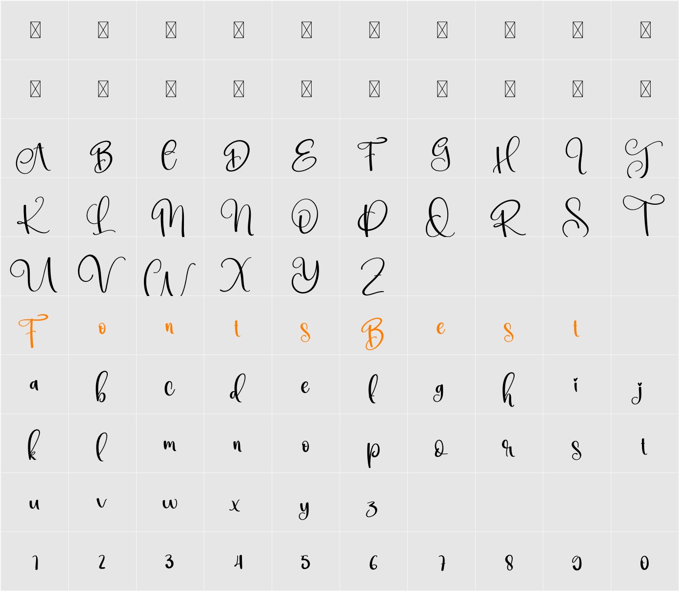 Alone Character Map