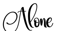 Alone Font Image