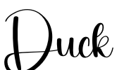 Duck Font Image