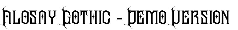 Alosay Gothic - Demo Version Font Image