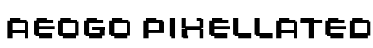 Aeogo Pixellated Font Image
