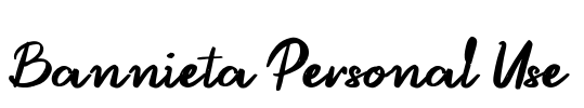 Bannieta Personal Use Font Image