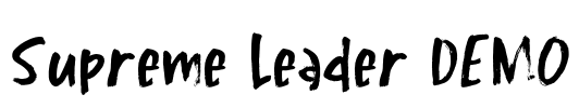Supreme Leader DEMO Font Image