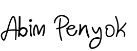 Abim Penyok Font Image