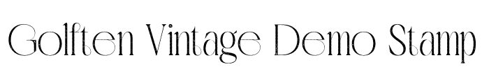 Golften Vintage Demo Stamp Font Image