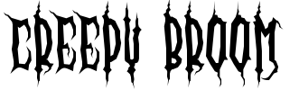 Creepy Broom Font Image