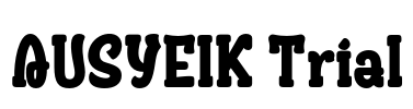 AUSYEIK Trial Font Image