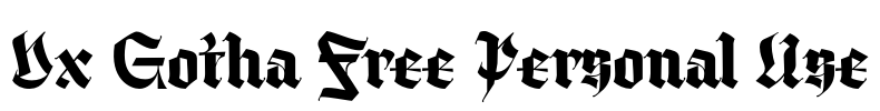 Dx Gotha Free Personal Use Font Image