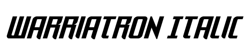 Warriatron Italic Font Image