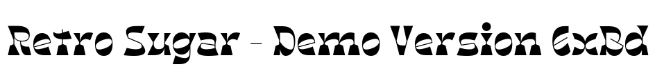 Retro Sugar - Demo Version ExBd Font Image