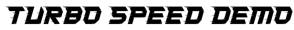 Turbo Speed Demo Font Image