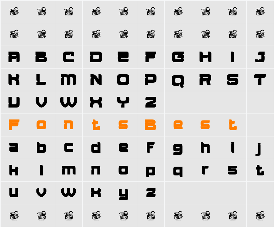 Aougtron Regular Character Map