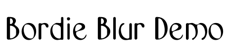 Bordie Blur Demo Font Image