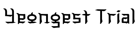 Yeongest Trial Font Image