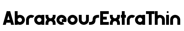 AbraxeousExtraThin Font Image