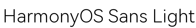 HarmonyOS Sans Light Font Image