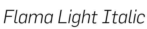 Flama Light Italic