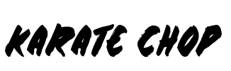 Karate Chop Font Image