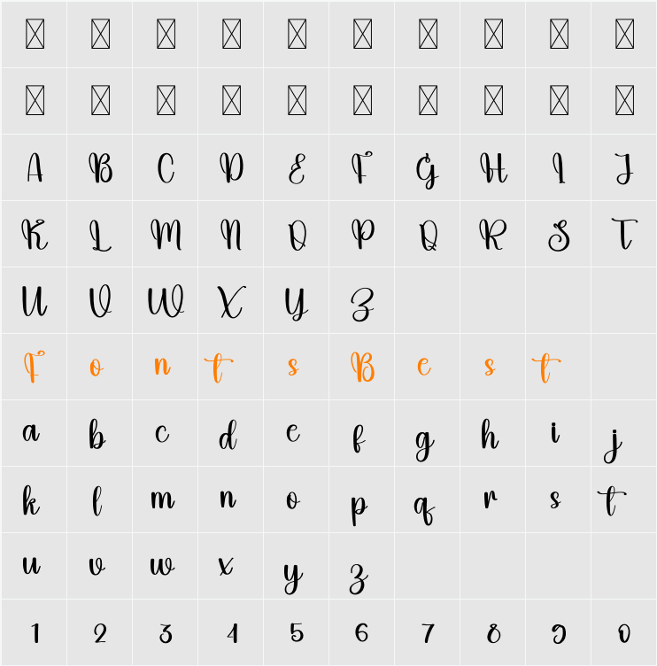 Mothers Character Map