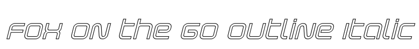 Fox on the Go Outline Italic Font Image