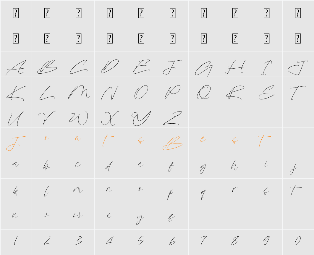 Gilberons Knighten Character Map