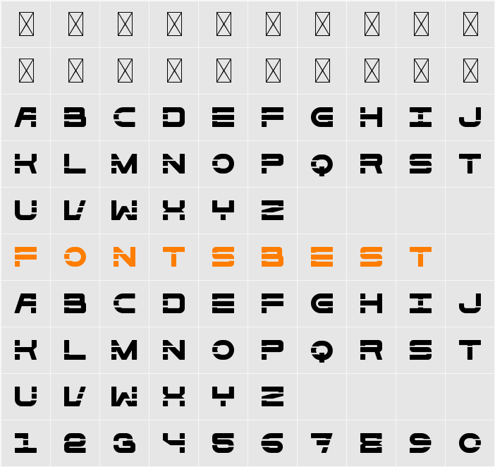 Bold Brick Two Character Map