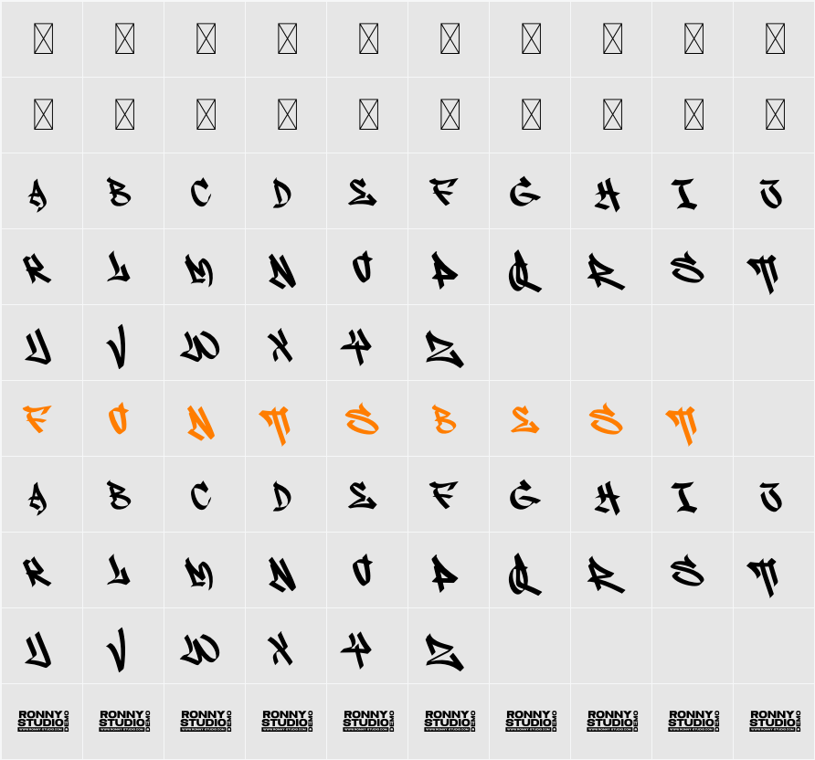 Overals Demo Character Map