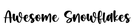 Awesome Snowflakes Font Image