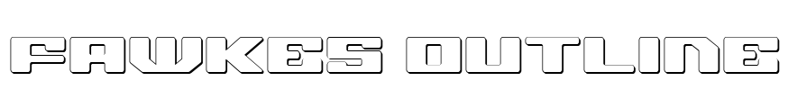 Fawkes Outline Font Image