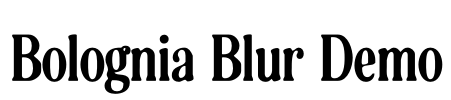 Bolognia Blur Demo Font Image