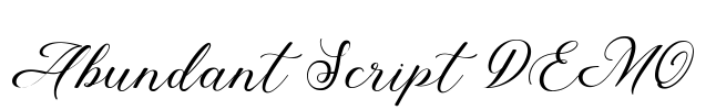 Abundant Script DEMO