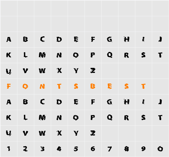 VTKS DESIRE Character Map