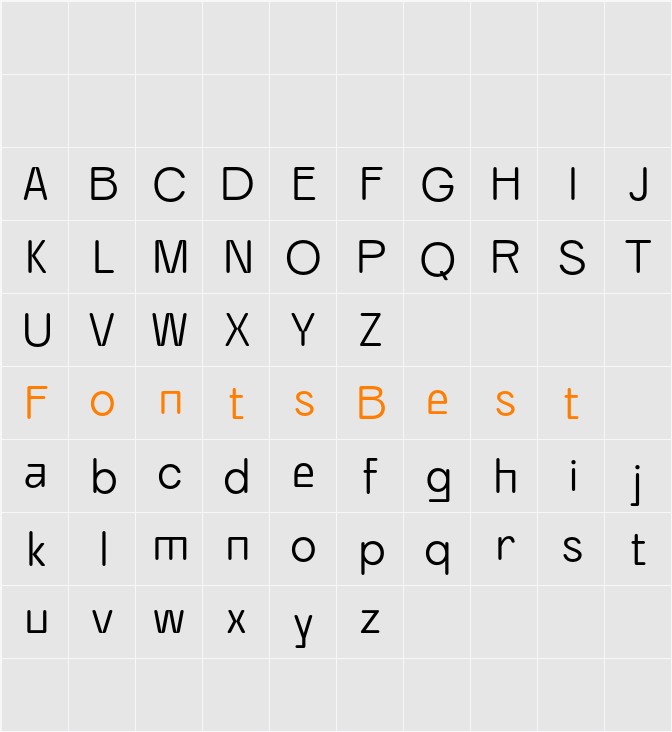 Ranberg Rounded Demo Character Map