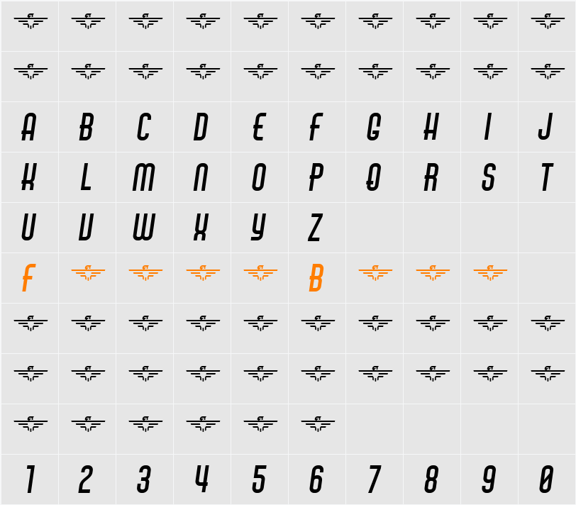 Air Americana DEMO Character Map