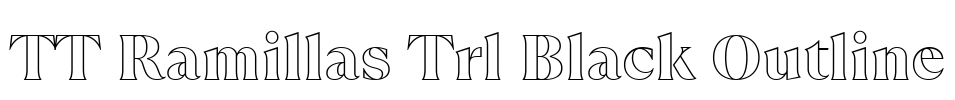 TT Ramillas Trl Black Outline Font Image