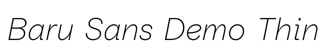 Baru Sans Demo Thin Font Image