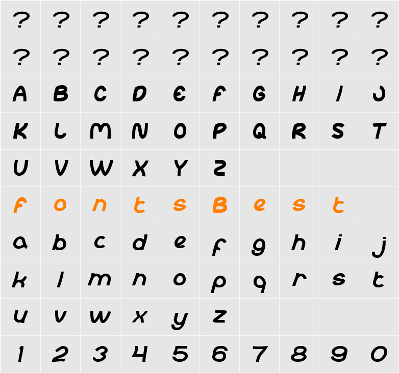 abc-Light Character Map