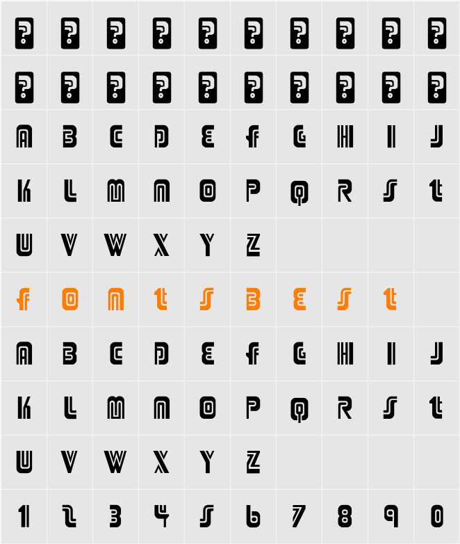 Adriator Character Map