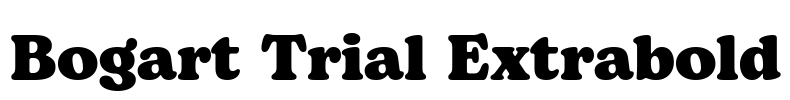 Bogart Trial Extrabold Font Image