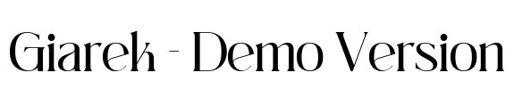 Giarek - Demo Version Font Image