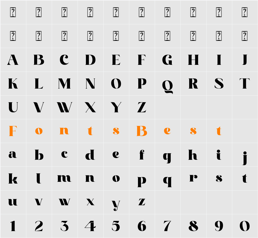 Blinka Character Map