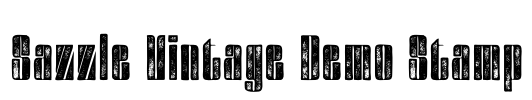 Sazzle Vintage Demo Stamp Font Image